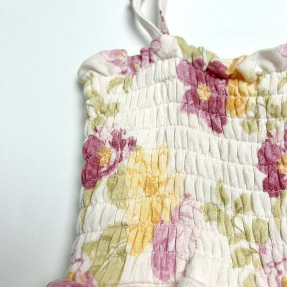 Angel Dear Smocked Camellia Skirted Bubble Romper - Picture 2 of 5